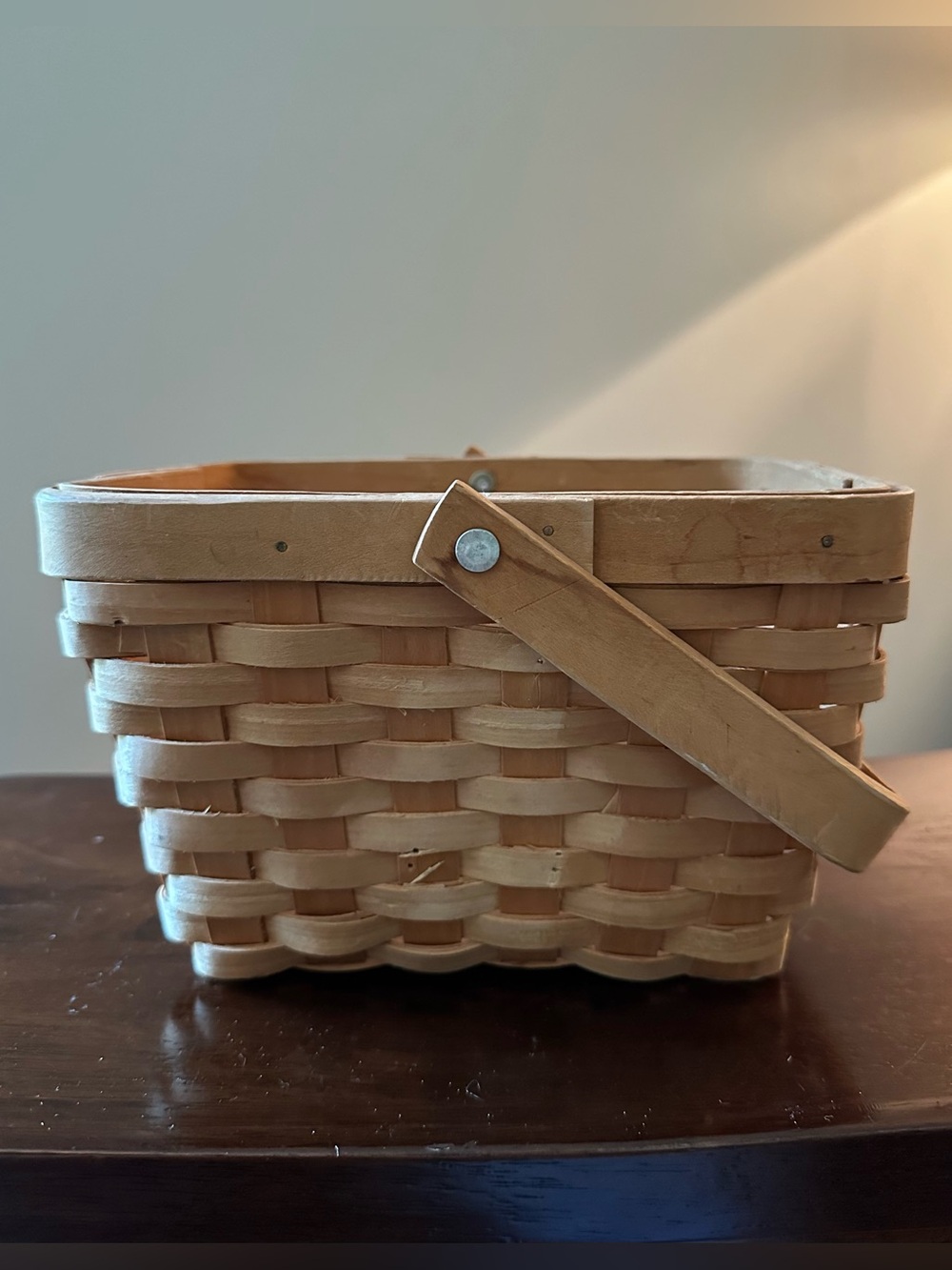 Woven basket with handle • perfect for kids